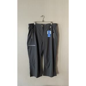 NEW Mapamyumco Gray Crop Lightweight Pants Cropped XXL Quick Dry Outdoor NWT